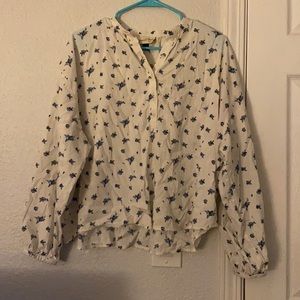 White floral top